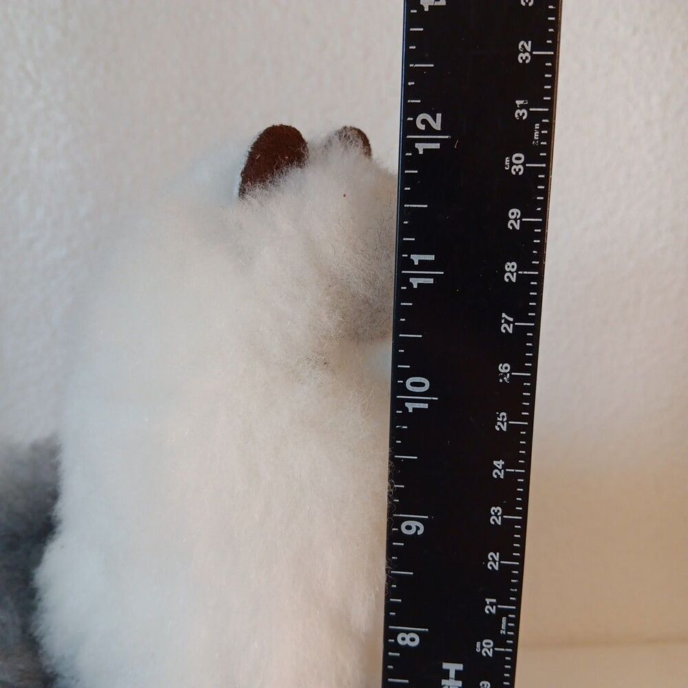 Peruvian Alpaca Fur Plush Llama Handmade 12inch Standing Stuffed Animal Imported - Picture 10 of 11